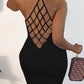 Fishnet Backless Sleeveless Bodycon Dress