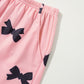 Pink Bow Printed Short 2pcs Lounge Set