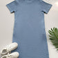 Pocket Design Waffle Knit Casual Dress