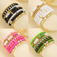 Sachet Pink 8pcs Valentine Vibe Beaded Elastic Bracelet Set