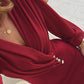 Ruched V Neck Lantern Sleeve Bodycon Mini Dress Casual Button Decor Waist Dress
