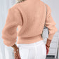 Pearls Decor Frill Hem Knit Cardigan