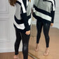 Striped High Neck Long Sleeve Causal Sweater
