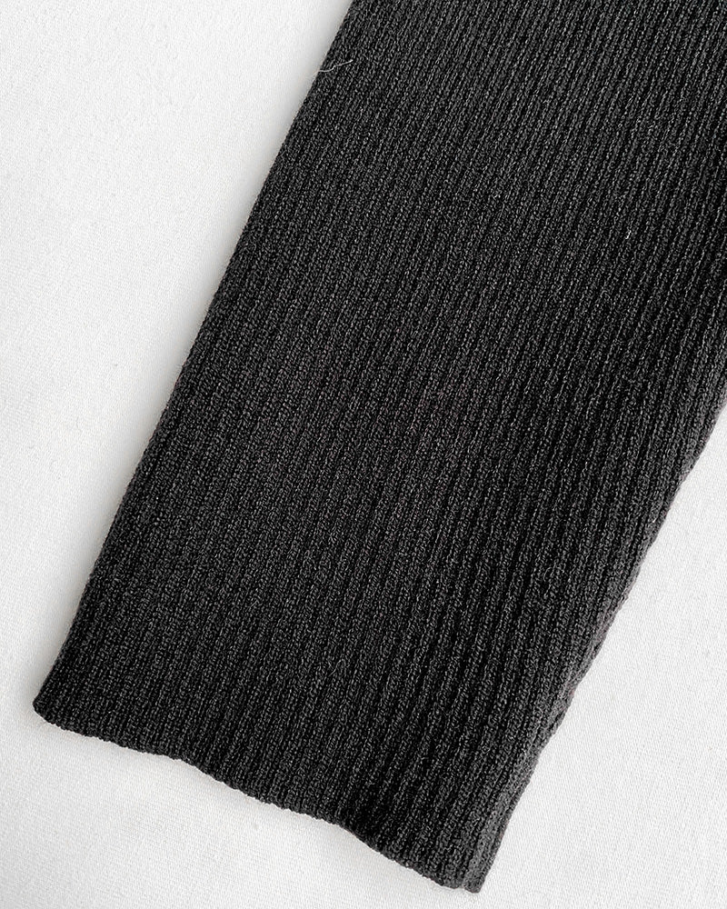 Striped High Neck Long Sleeve Causal Sweater