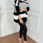 Striped High Neck Long Sleeve Causal Sweater
