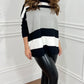 Striped High Neck Long Sleeve Causal Sweater