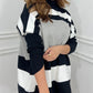 Striped High Neck Long Sleeve Causal Sweater