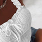 Eyelet Embroidery Frill Hem Tank Top