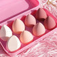 Peach Blossom 4pcs Water Drop Shape Makeup Sponge
