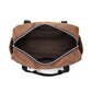Coffee Western Aztec Print PU Leather Large Travel Duffel Bag