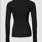 Round Neck Long Sleeve Half Zipper Design Knit Sweater