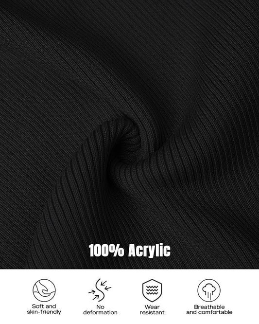 Round Neck Long Sleeve Half Zipper Design Knit Sweater