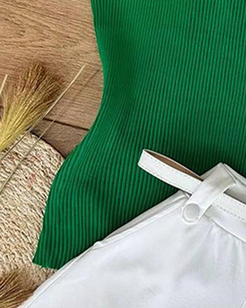 Floral Pattern Beaded Rhinestone Tank