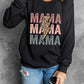 Black Leopard Lightning MAMA Graphic Pullover Sweatshirt
