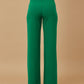 Metal Button Decor High Waist Casual Straight Leg Work Pants