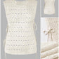 Round Neck Sleeveless Hollow out Crochet Sweater