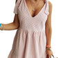 Delicacy Embroidered Eyelets Ruffled Hem Sleeveless Mini Dress