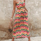 Rainbow Chevron Print Cami Maxi Dress
