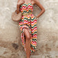 Rainbow Chevron Print Cami Maxi Dress
