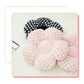 Pink Checkered Flower Shape Soft Sofa Cushion
