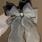 Bristol Black Contrast Trim Wavy Bow Knot Hair Clip