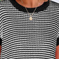 Striped Print Round Neck Cap Sleeve Knit Top Casual Contrast Binding Pullover Sweater Tank