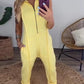 Turn down Collar Sleeveless Zipper Front Jumpsuit Casual Pocket Design Loose Fit Romper