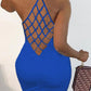 Fishnet Backless Sleeveless Bodycon Dress