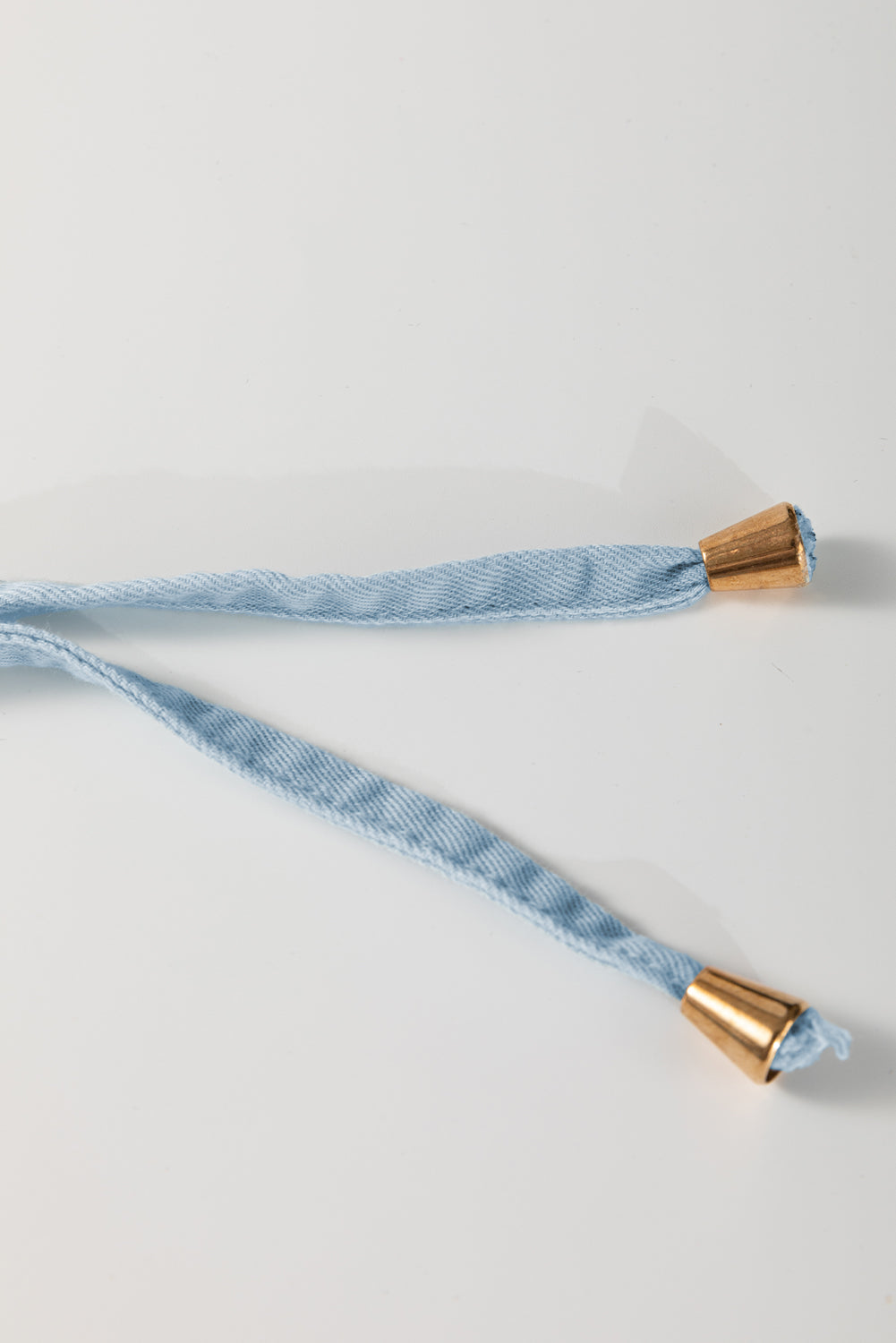 Beau Blue Washed Chambray Drawstring Elastic Waist Plus Size Shorts