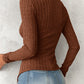 V Neck Overlap Asymmetrical Long Sleeve Top