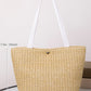 Beige Minimalist Large Tote Bag