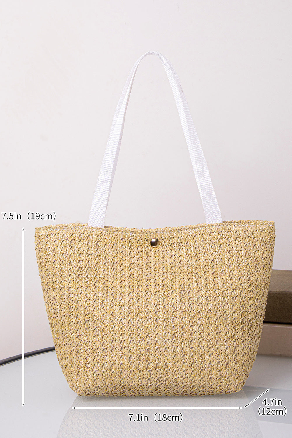 Beige Minimalist Large Tote Bag