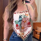 Floral Print Spaghetti Strap Bandeau Tied Detail Tank Sexy Backless Vacation Top