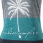 Live Simple Coconut Tree Print Colorblock Casual Dress