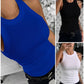 3 Pack O Neck Knit Thick Strap Racerback Tank Tops