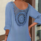 Crochet Lace Long Sleeve Casual Dress