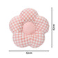 Pink Checkered Flower Shape Soft Sofa Cushion