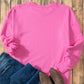 Bonbon Solid O Neck High Low Hem Pullover Sweatshirt