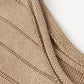 Brown Exposed Seam Ribbed Knit Dolman Top