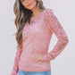 Blossom Floral Lace Sheer Long Sleeve Top
