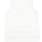 White U Neck Eyelet Accent Sweater Vest