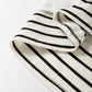 White Stripe Colorblock Sleeve Exposed Seam Fake-2-Piece Sweatshirt