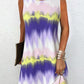 Tie Dye Print Sleeveless Casual Dress