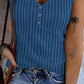 V Neck Sleeveless Ribbed Tank Top
