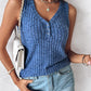 V Neck Sleeveless Ribbed Tank Top
