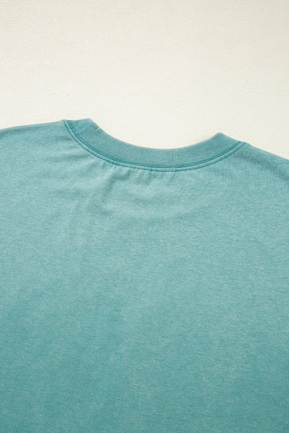 Sea Green MAMA Printed Mineral Wash Crewneck T Shirt