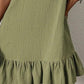 Round Neck Sleeveless Ruffles Hem Dress Casual Loose Fit Mini Dress