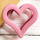 Light Pink Cutout Heart Shape Frosted Small Hair Clip