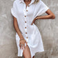 Buttoned Pocket Design Casual Shirt Dress