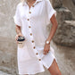 Buttoned Pocket Design Casual Shirt Dress